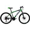 Bicystar MTB 26, Mountain Bike Unisex Adulto, Grigio/Verde