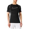 Nike M NP DF Tight Top SS, T-Shirt Uomo, Black/White/White