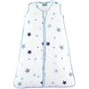 molis & co molis&co. Sacco nanna per neonato in mussola premium. Ultra-morbido e leggero. Da 18 a 36 mesi. 105 cm. TOG 0.5. Ideale per i mesi estivi. Stampa a stelle unisex in colore azzurro e beige