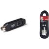 Alto Professional Bluetooth Total 2 - Ricevitore stereo Bluetooth ricaricabile con presa XLR & Cavo da microfono a mixer Stagg SMC6 da 6 metri XLR (m) -XLR (f), nero