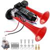 WADEO Clacson Auto, [Super Rumoroso da Svegliare i Morti] Tromba 12V con Compressore per Camion, Treni, Barche, Moto, Furgone