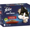 Purina Felix le Ghiottonerie Selezioni Deliziose in Gelatina Multipack - 12 bustine: 6x Manzo - 6x Pollo Cibo umido per gatti