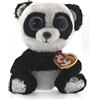 TY - Peluche - Beanie Boos - Panda - Bamboo - Bianco e Nero - Occhioni azzurri glitter - Orecchie e zampe argento glitter - Il peluche con gli occhi grandi scintillanti - 28 Cm - 36463