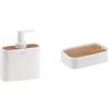 Gedy Melbourne Dosasapone, Misure e Peso: 15,7X12,8X5,6 CM & 0,498 kg & Melbourne saponetta, Misure e Peso: 3X12,8X8,2 CM & 0,25 kg, Porta Sapone Solido