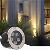 Partenopea® Faretto a led segnapasso calpestabile da esterno viali sentieri giardino IP65 da incasso a terra (5W luce calda 3000K)