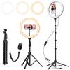 ATUMTEK Ring Light 12 con Treppiede 160 cm, 3 Modalità di Colore & 10 Livelli di Luminosità, Luce LED per Selfie, Trucco, Fotografia, YouTube, Streaming e Video