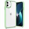 ULAK Cover iPhone 11, Trasparente [Retro PC Rigido + Cornice di TPU Morbido] [Anti-Giallo] Chiaro Protettiva Custodia Compatibile con Apple iPhone 11, Verde