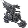 Design Toscano CL52102 Statua Drago Biker su Chopper Scheletro, Grigio, 20.5x7.5x16.5 cm