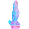 Umania Dildo fantasia mostro grande 25 cm con grande ventosa, plug anale XL dildo drago in silicone, dildo lungo punto G flessibile per adulti, pene grande per donne e uomini