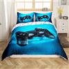 Homewish Set copripiumino per bambini, 155 x 220 cm, per ragazzi e ragazze, motivo Joystick, per camera da letto, con 1 federa, colore: blu