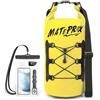 MATEPROX Borsa Impermeabile 5L/10L/20L Dry Bag Galleggiante Sacco Sacchetto Impermeabile per Kayaking Escursionismo Rafting e Campeggio con Tasca Impermeabile per Telefono-20L Giallo
