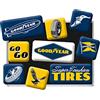 Nostalgic-Art Set di Magneti Vintage Goodyear Logo - Regalo per Amanti di Auto e Moto, Decorazione del Frigorifero, Design nostalgico, 9 Pezzi