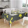 Bonamaison, Antimuffa, Antimacchia, Asciugatura rapida, Impermeabile, Lavabile in lavatrice, 100% Poliestere, Tovaglia Moderno, Giallo neon, fumi, 140 x 160 Cm - Progettato e Prodotto in