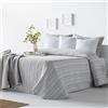 VIALMAN Copriletto trapuntato leggero Sofia 14 con motivo a righe per letto singolo da 105 | Copriletto Jaquard 105 | Copriletto beige 200 x 270 cm