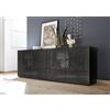 Tecno Arredo 3 Living Madia 4 ante MIRO colore nero