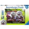 Ravensburger Italy- Puzzle 100 Pezzi XXL Cani Cuccioli Cagnolini, Multicolore, 10538 0