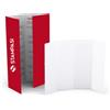 Pieghevoli con misure di 10,5 x 29,7 cm - 3 pieghe a finestra 100 pezzi 135 g. patinata lucida