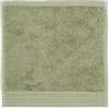 Möve Loft - Lavetta con bordura in ciniglia, 30 x 30 cm, 100% cotone (Spinair), in tinta unita, colore verde muschio
