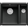 Blanco Lavello una vasca con vaschetta SUBLINE 350/150-U 1514531 in ceramica nero da 56.7x45.6 cm - Sottotop