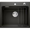 Blanco Lavello una vasca ETAGON 6 1525162 in ceramica nero da 58.4x51 cm - Sopratop