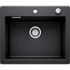 Blanco Lavello una vasca PALONA 6 1520929 in ceramica nero da 61.5x51 cm - Sopratop