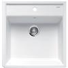 Blanco Lavello una vasca PANOR 6 1514486 in ceramica bianco da 59.8x63 cm - Sopratop