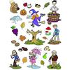 APLI Kids 11616-Gomets a tema Autunno 3 foglie