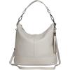 AMBRA Moda AmbraModa GLX09 - Borsa a tracolla da donna in vera pelle, beige., 28/24/13cm