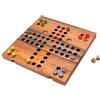 LOGOPLAY Ludo Gr. L - Gioco di dadi - Gioco di società - Gioco di famiglia in legno con tavolo pieghevole
