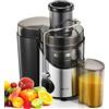 HOUSNAT Centrifuga Frutta e Verdura HOUSNAT, 400W Estrattore Frutta e Verdura con 3 Velocità, 65 MM Bocca Grande Scivolo di Alimentazione da, Base Anti-Scivolo, Facile Pulizia, Includi Spazzola, Senza BPA