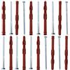 AERZETIX - C65003 - Set di 10 tasselli 10x140mm per mattoni forati/cemento cellulare + 10 viti Ø7x140mm a testa esagonale - in nylon/metallo - fissaggio materiali cavi lavoro costruzione perforazione