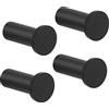 SAYAYO Ganci Accappatoio Bagno Nero in Acciaio Inox Ganci Appendiabiti, Appendi Strofinacci Cucina Gancio da Parete Appendi Accappatoio Bagno Capacità Carico 15 kg, 4 Pezzi
