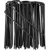 AGAKY Picchetti Giardino, 50 Pezzi a U in Acciaio per Telo Pacciamatura, Reti e Tubi - Lunghi 150 mm, Larghi 30 mm, Spessore 3 mm