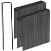 AGAKY 100 Telpicchetto Pacciamatura, Antiruggine, Giardino, Picchetti a U in Acciaio per Fissaggio Tubi, Reti, Pacciamatura ed Erba Artificiale - 150x30mm Ø 3 mm