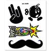 4R Quattroerre.it 6128 Adesivi Sticker Bomb Mano Bomba Baffi, 10 x 12 cm