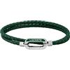 Lacoste Braccialetto in pelle da uomo Collezione STARBOARD disponibile in Green Taglia unica