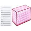 Zimoer Storage Box Ciglia, 5 Strati Scatola di Immagazzinaggio Delle Ciglia Trasparenti in Acrilico, Organizer Lash Pad, Eyelash Case Supporto del Pallet di Trucco per Grafting Lash Extension (Rosa)