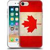 Head Case Designs Canada Canadian Maple Leaf Bandiere Vintage Custodia Cover in Morbido Gel Compatibile con Apple iPhone 7/8 / SE 2020 & 2022