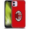 Head Case Designs Licenza Ufficiale AC Milan Colore Pieno Rosso Stemma Custodia Cover Dura per Parte Posteriore Compatibile con Apple iPhone 11