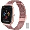 MIJOBS Cinturino Compatibile con Amazfit GTS 4 / GTS 4mini /GTS/GTS2/GTS2 Mini/GTS 2e/GTS3/Amazfit Bip 3/Bip 3Pro/Bip U/Bip S Lite/GTR Mini/Amazfit Active Cinturino in Acciaio Inossidabile in Metallo