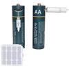 Kamnnor Batterie al litio ricaricabili AA da 1,5 V USB ricaricabili agli ioni di litio 2600 mWh con cavo di ricarica 2 in 1 tipo C, ricarica rapida in 2 ore, ricarica 1200 volte.