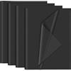 NEBURORA 120 Fogli di Carta Velina Nera 35 x 50 cm Carta Velina Nera da Imballaggio Sfusa per Sacchetti Regalo Confezione Riempitivo Floreale Artigianato Compleanno Natale Halloween Decor (Nero)