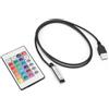 FTVOGUE 24 tasti RGB LED Light Strip Telecomando wireless Telecomando USB 6A Light Strip 5-24V(Line length 1 m)