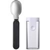 Mepal - Cucchiaio Pieghevole Ellipse - Cucchiaio Riutilizzabile da Portare con Sé - Cucchiaio Pieghevole per Yogurt - Posate da Viaggio - Custodia Inclusa - Acciaio Inossidabile - Nordic black,