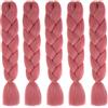 BYNYXI 5 extension Jumbo Braids, 120 cm, capelli sintetici da intrecciare, trecce sintetiche, crochet per capelli intrecciati, in tinta unita Ombre Jumbo trecce per capelli intrecciati per crochet