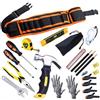 QeeHeng Set di Attrezzi Reali per Bambini 25 Pezzi, Kit da Costruzione per Giovani Falegnami Principianti con Cintura - Regalo per Ragazzi, Ragazze e Adolescenti