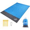 ZFYQ Coperta da Spiaggia, 200 x 140 cm Anti Sabbia Portatile Coperta da Picnic con 4 Picchetti Fixed per Picnic, Spiaggia, Viaggi, Escursionismo, Campeggio e Altro
