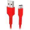 SBS cavo dati e ricarica con connettori USB-A e USB-C, lungo 1,5m. con finitura antigroviglio, per Samsung, Oppo, Huawei, Xiaomi, MacBook, iMac, pc, tablet, rosso