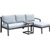 MIlani Home DRAG - divano da giardino in alluminio con tavolino