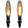 evermotor Omologate Frecce LED Moto 12V 2 pezzi E32, LED Indicatore di direzione per moto, Indicatore di direzione sequenziale, Alluminio, IP67 Impermeabile